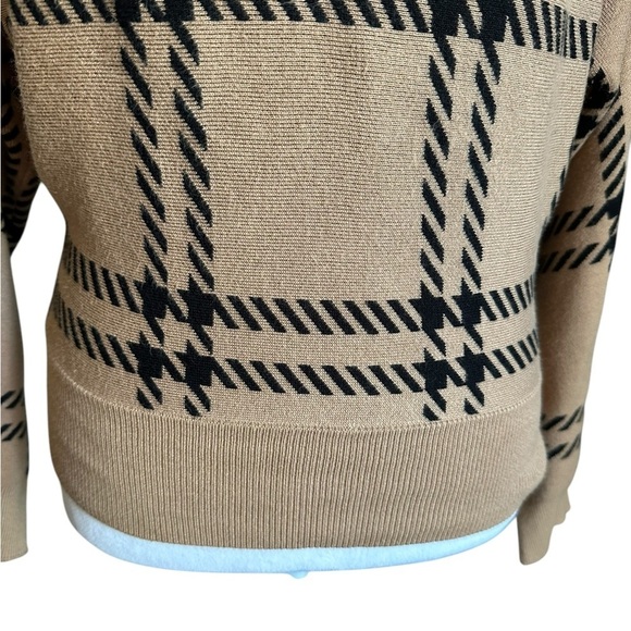 Express Women's Size SP Sweater Top Long Sleeve Striped Brown/black - Picture 6 of 16